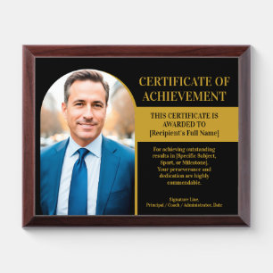 Award Template with Photo Wooden Plaque DP7