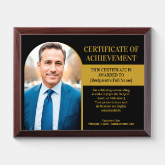 Award Template with Photo | Wooden Plaque | DP7