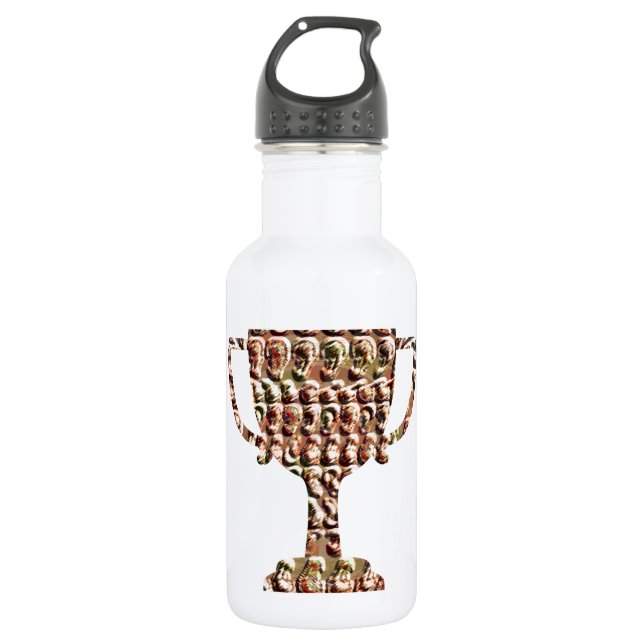 AWARD : Vintage Engraved Gold Water Bottle (Front)