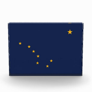 Award with flag of Alaska, U.S.A.