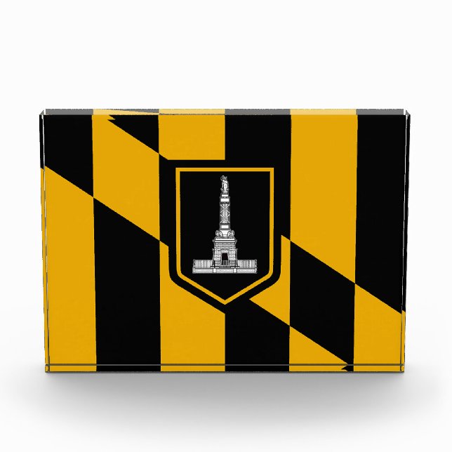 Award with flag of Baltimore City, USA (Front)