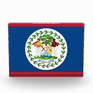 Award with flag of Belize