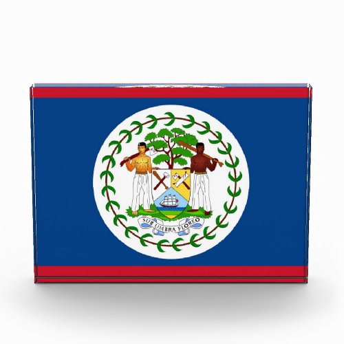 Award with flag of Belize