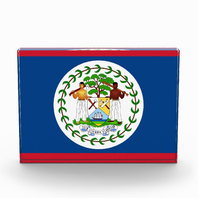 Award with flag of Belize (Front)