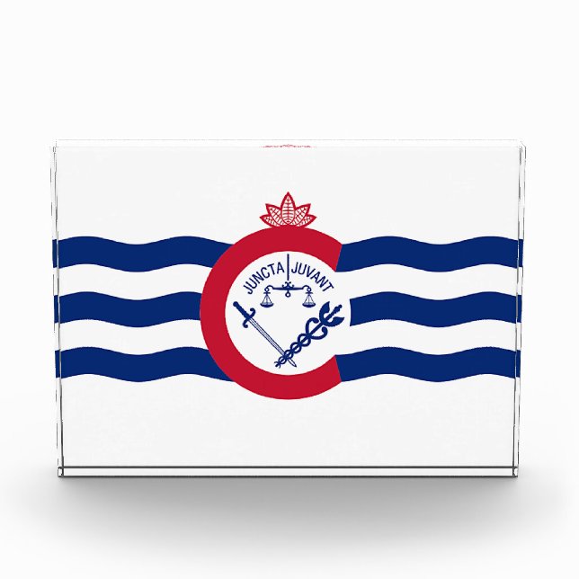 Award with flag of Cincinnati City, USA (Front)