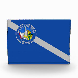 Award with flag of Las Vegas City, USA