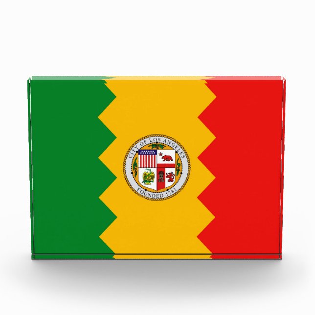 Award with flag of Los Angeles, California, U.S.A. (Front)