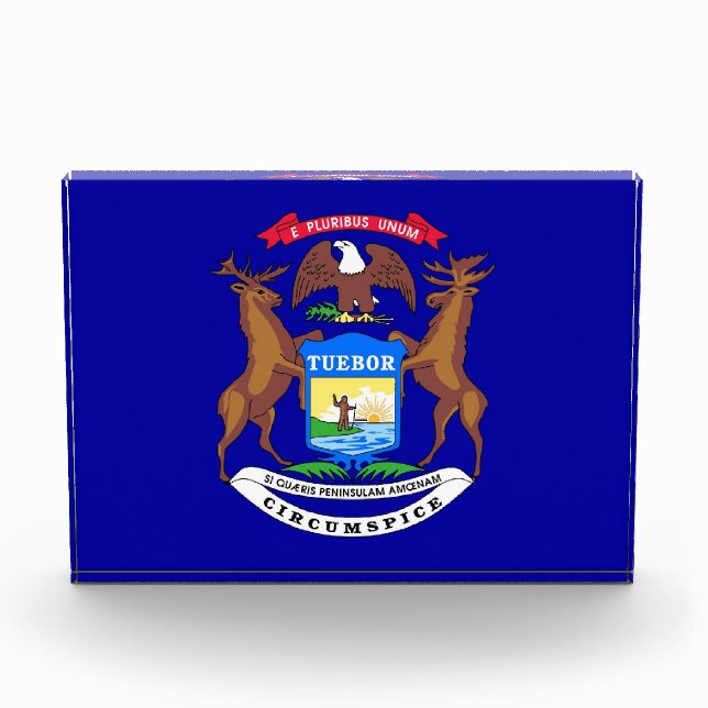 Award with flag of Michigan, U.S.A. (Front)