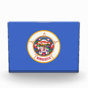 Award with flag of Minnesota, U.S.A.