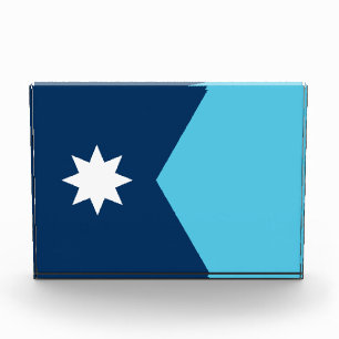 Award with flag of Minnesota, USA