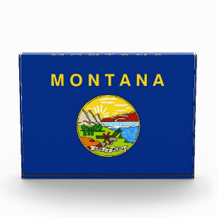 Award with flag of Montana, U.S.A.