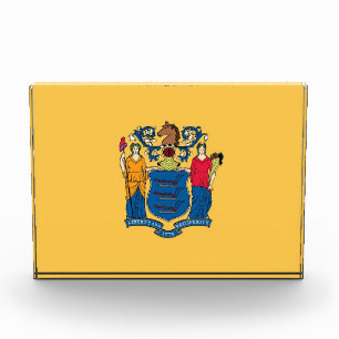 Award with flag of New Jersey, U.S.A.