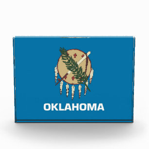 Award with flag of Oklahoma, U.S.A.