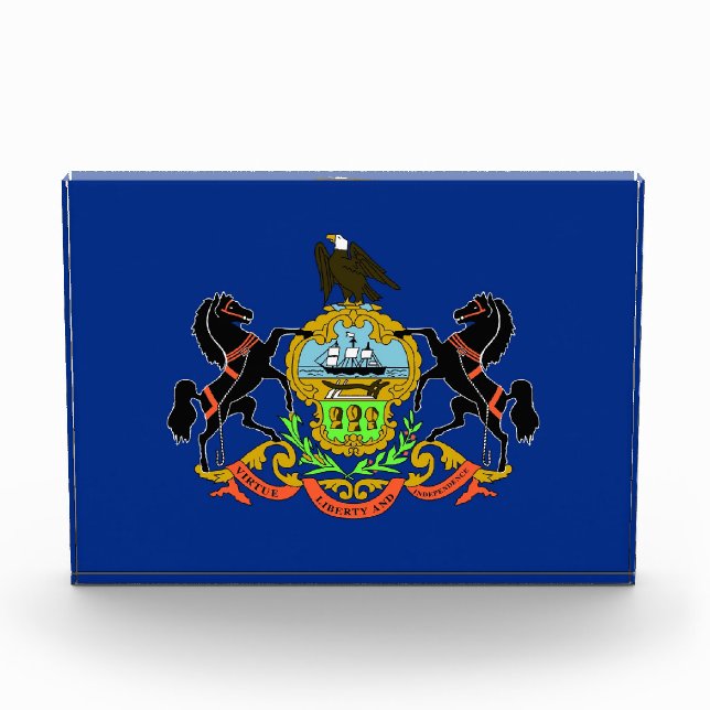 Award with flag of Pennsylvania, U.S.A. (Front)