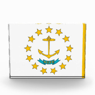 Award with flag of Rhode Island, U.S.A.