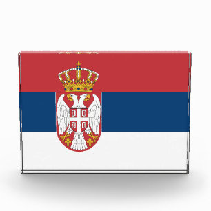 Award with flag of Serbia