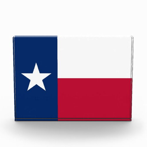 Award with flag of Texas USA