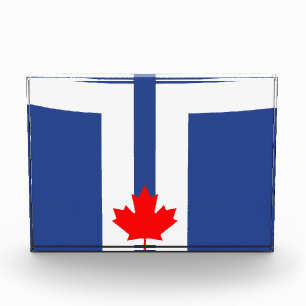 Award with flag of Toronto, Canada