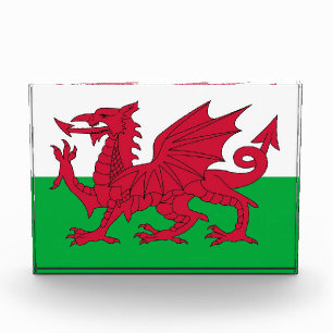 Award with flag of Wales