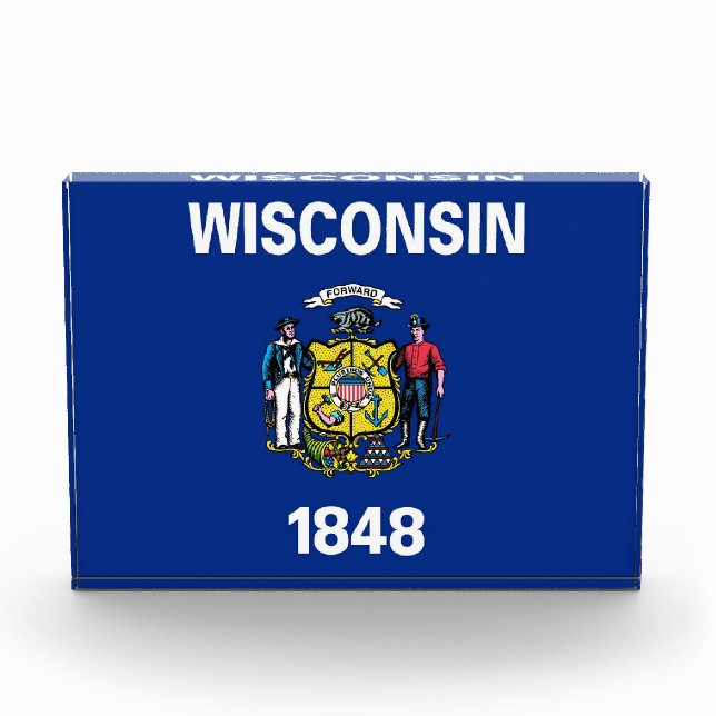 Award with flag of Wisconsin, U.S.A. (Front)