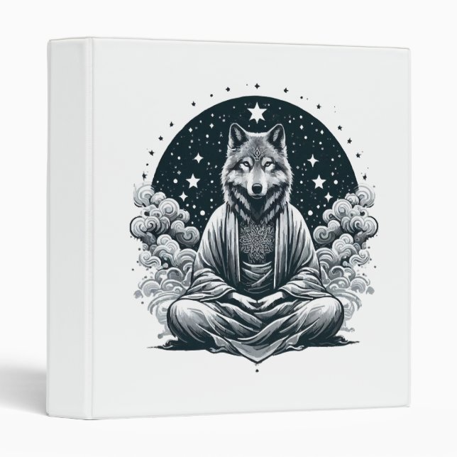 Aware Wolf 3 Ring Binder (Front/Spine)