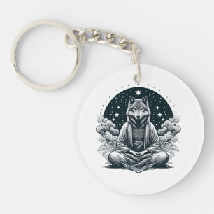 Aware Wolf Keychain