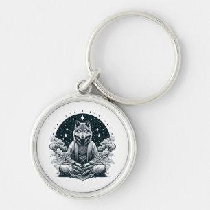 Aware Wolf Keychain