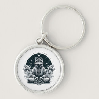 Aware Wolf Keychain