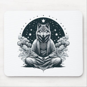 Aware Wolf Mouse Pad