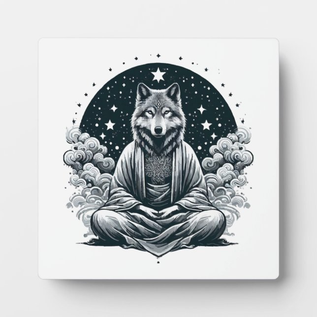 Aware Wolf Plaque (Front)