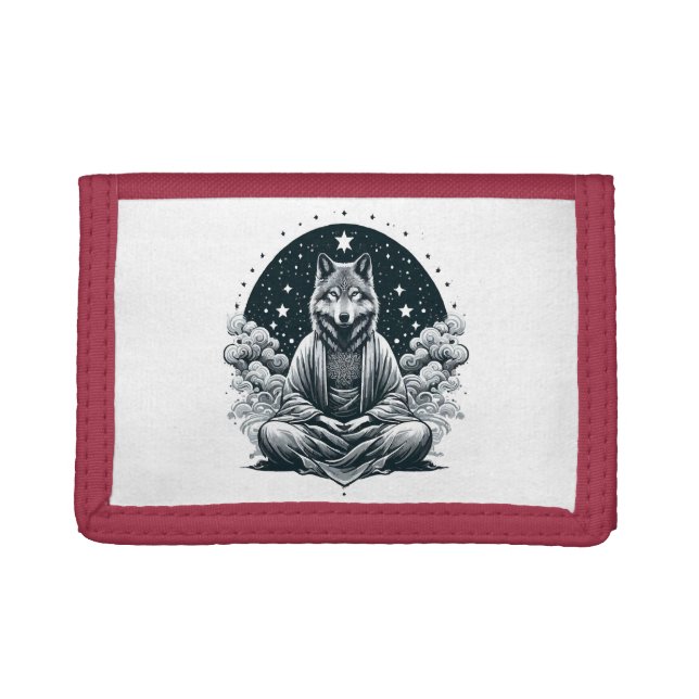 Aware Wolf Tri-fold Wallet (Front)