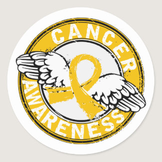 Awareness 14 Childhood Cancer Classic Round Sticker
