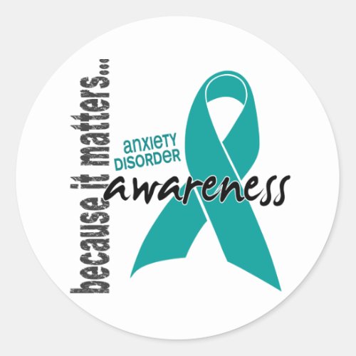 Awareness 1 Anxiety Disorder Classic Round Sticker