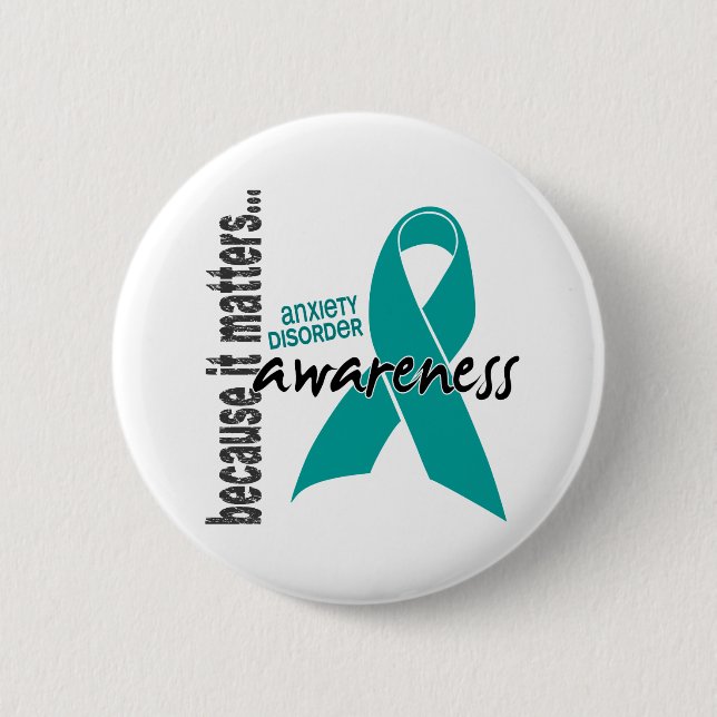 Awareness 1 Anxiety Disorder Pinback Button (Front)