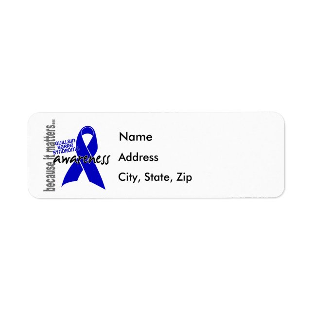 Awareness 1 Guillain Barre Syndrome Label (Front)