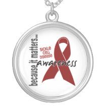 Awareness 1 Sickle Cell Disease Silver Plated Necklace
