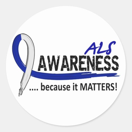 Awareness 2 ALS Classic Round Sticker