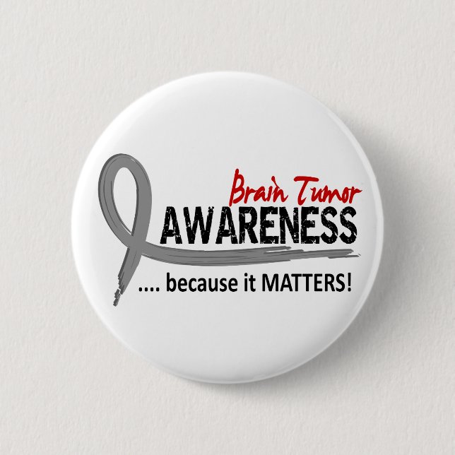 Awareness 2 Brain Tumor Pinback Button (Front)