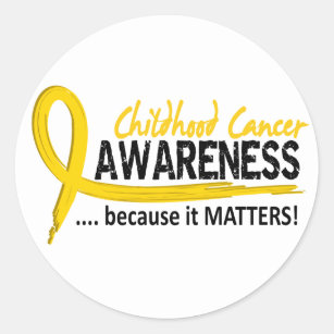 Awareness 2 Childhood Cancer Classic Round Sticker