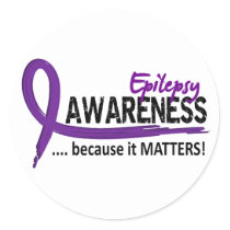 Awareness 2 Epilepsy Classic Round Sticker