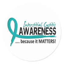 Awareness 2 Interstitial Cystitis Classic Round Sticker