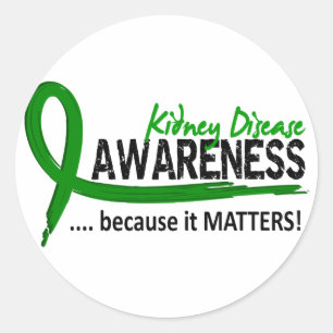 Awareness 2 Kidney Disease Classic Round Sticker