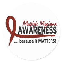 Awareness 2 Multiple Myeloma Classic Round Sticker