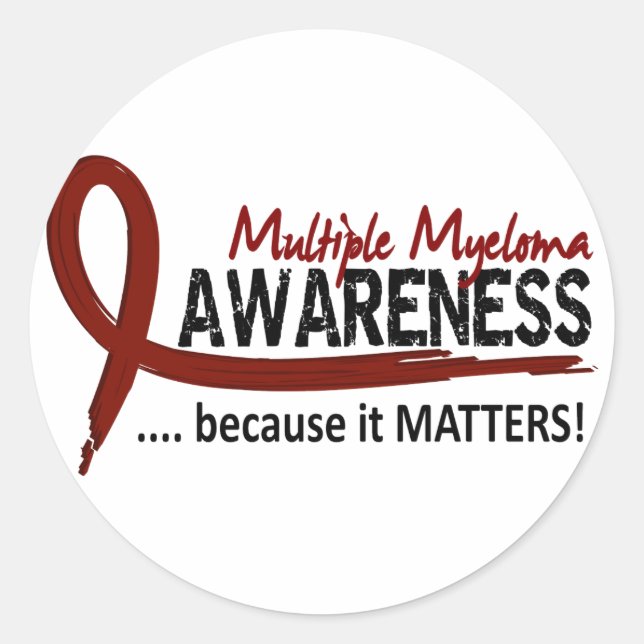 Awareness 2 Multiple Myeloma Classic Round Sticker (Front)