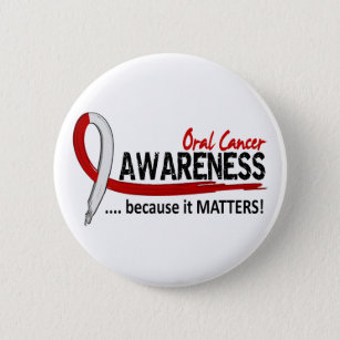 Awareness 2 Oral Cancer Pinback Button