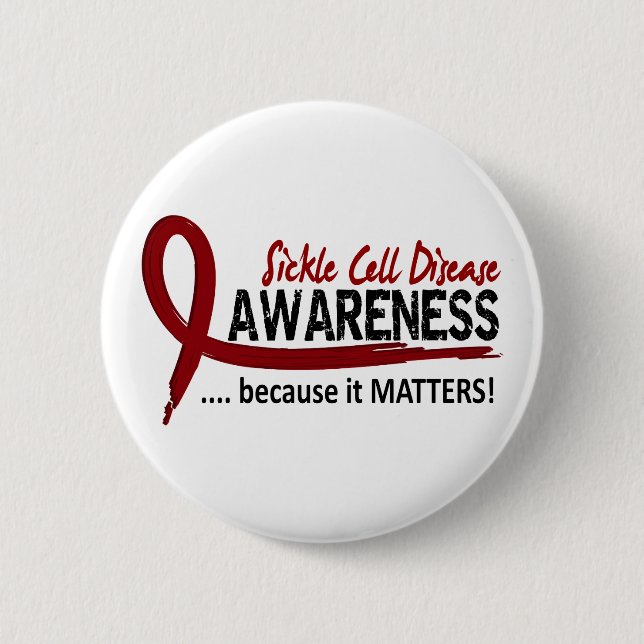 Awareness 2 Sickle Cell Disease Button (Front)