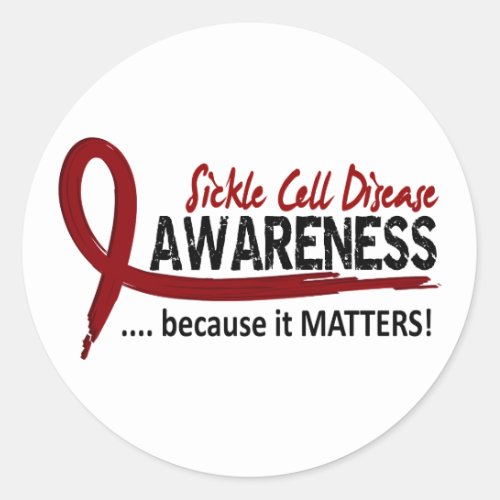 Awareness 2 Sickle Cell Disease Classic Round Sticker