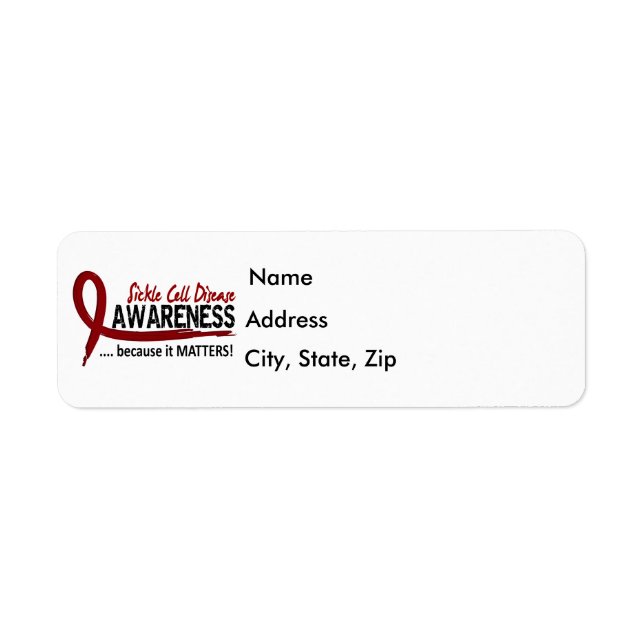 Awareness 2 Sickle Cell Disease Label (Front)