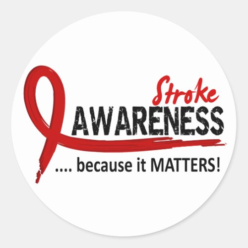 Awareness 2 Stroke Classic Round Sticker