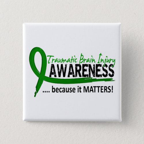 Awareness 2 Traumatic Brain Injury TBI Pinback Button